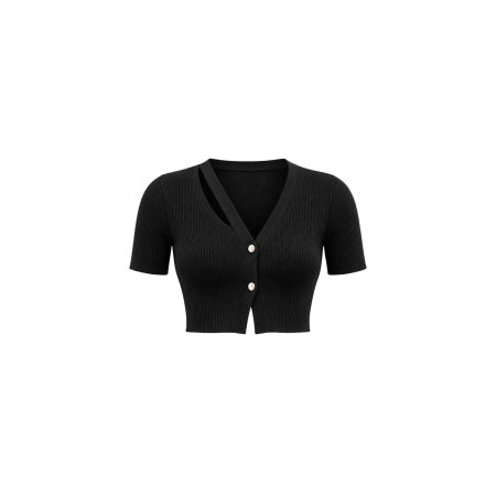 Жилетка Naomi crop cardigan - Черно