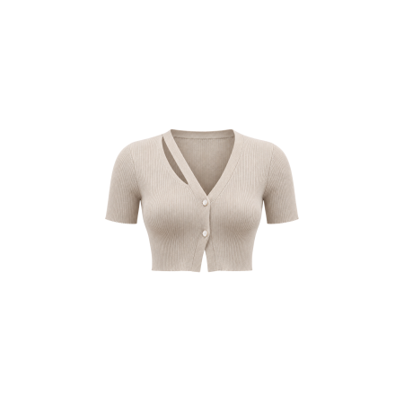 Жилетка Naomi crop cardigan - Hazelnut