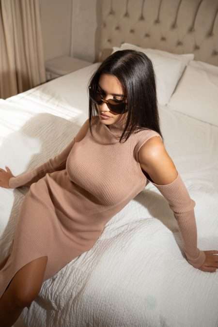 Рокля Leya crop sleeves dress - Image 3