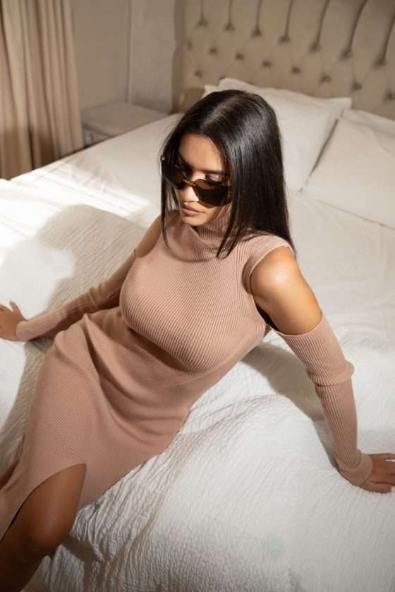 Рокля Leya crop sleeves dress - Image 3