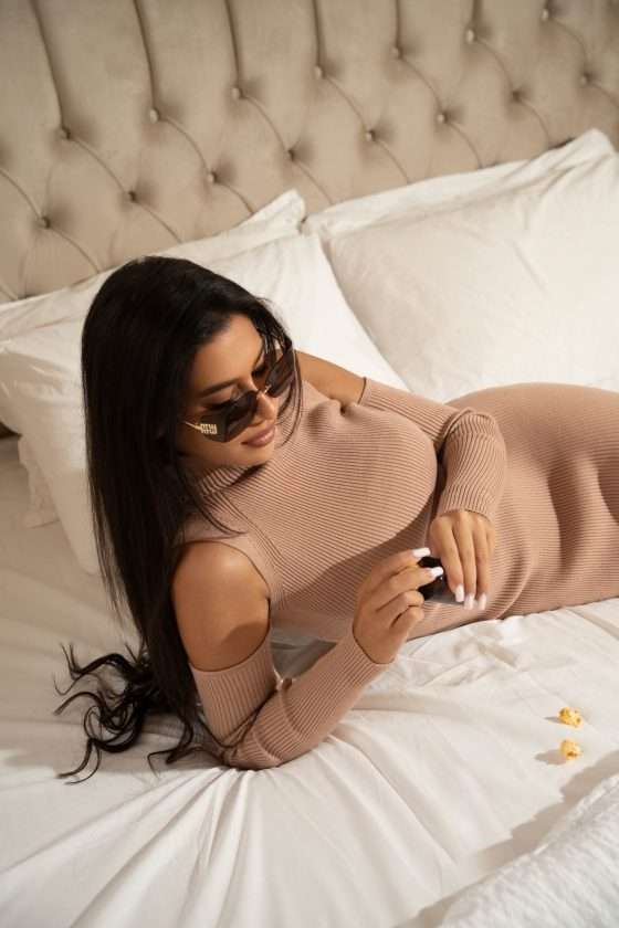 Рокля Leya crop sleeves dress - Image 4