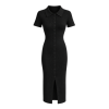 Noa polo long dress - Черно