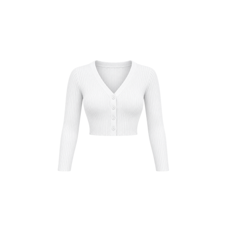 Noa crop cardigan - Бяло